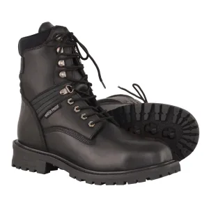 Milwaukee Leather Men's Black Wide Width 7-inch Lace to Toe Full-Waterproof Leather Boots MBM9036WP