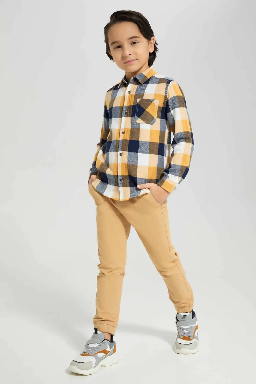 Multicolour Checkered Shirt For Boys