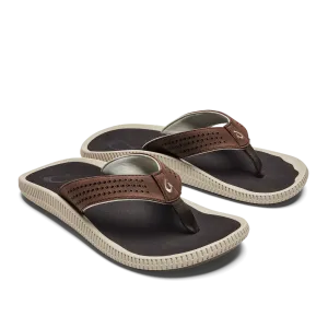 Olukai Ulele Sandal Dark Wood Men's