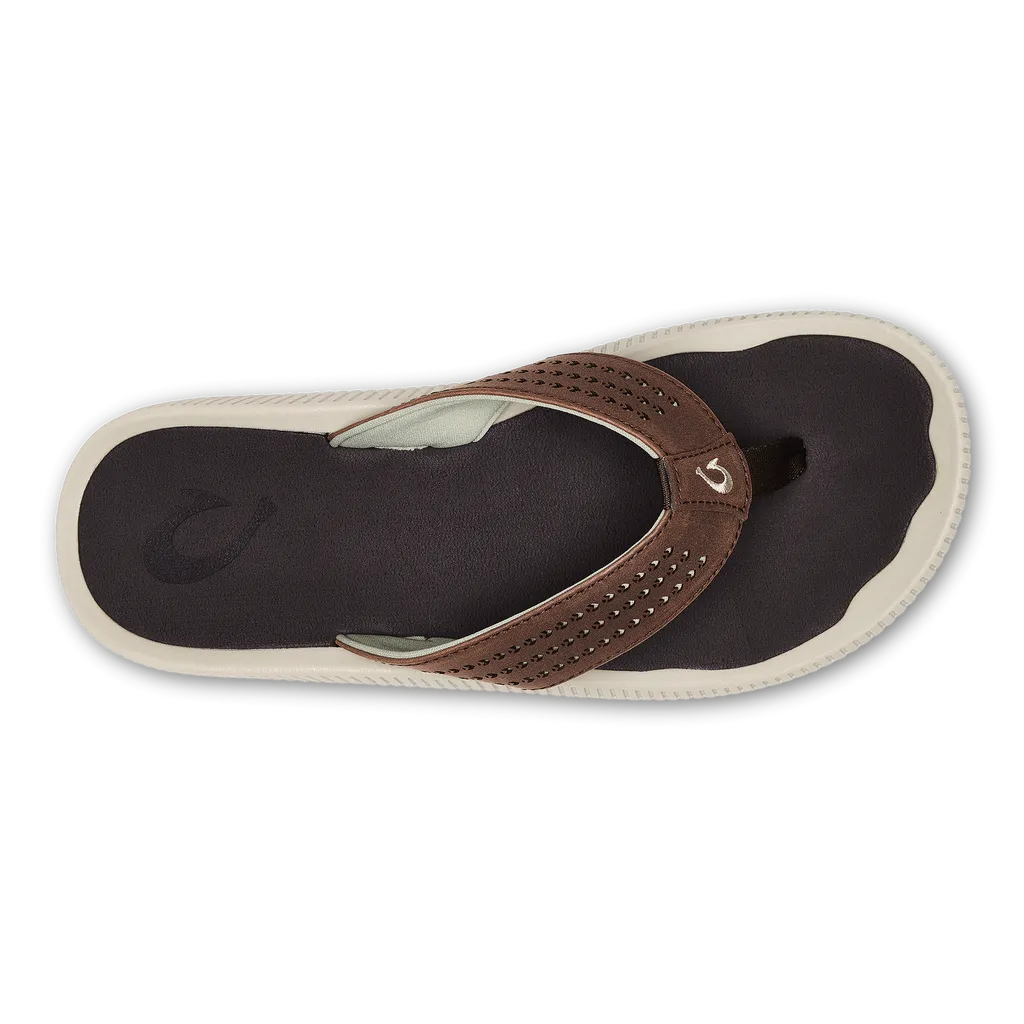 Olukai Ulele Sandal Dark Wood Men's