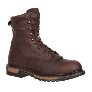 Rocky Men's Original Ride Steel Toe Waterproof Lacer Western Work Boot - Brown FQ0006717