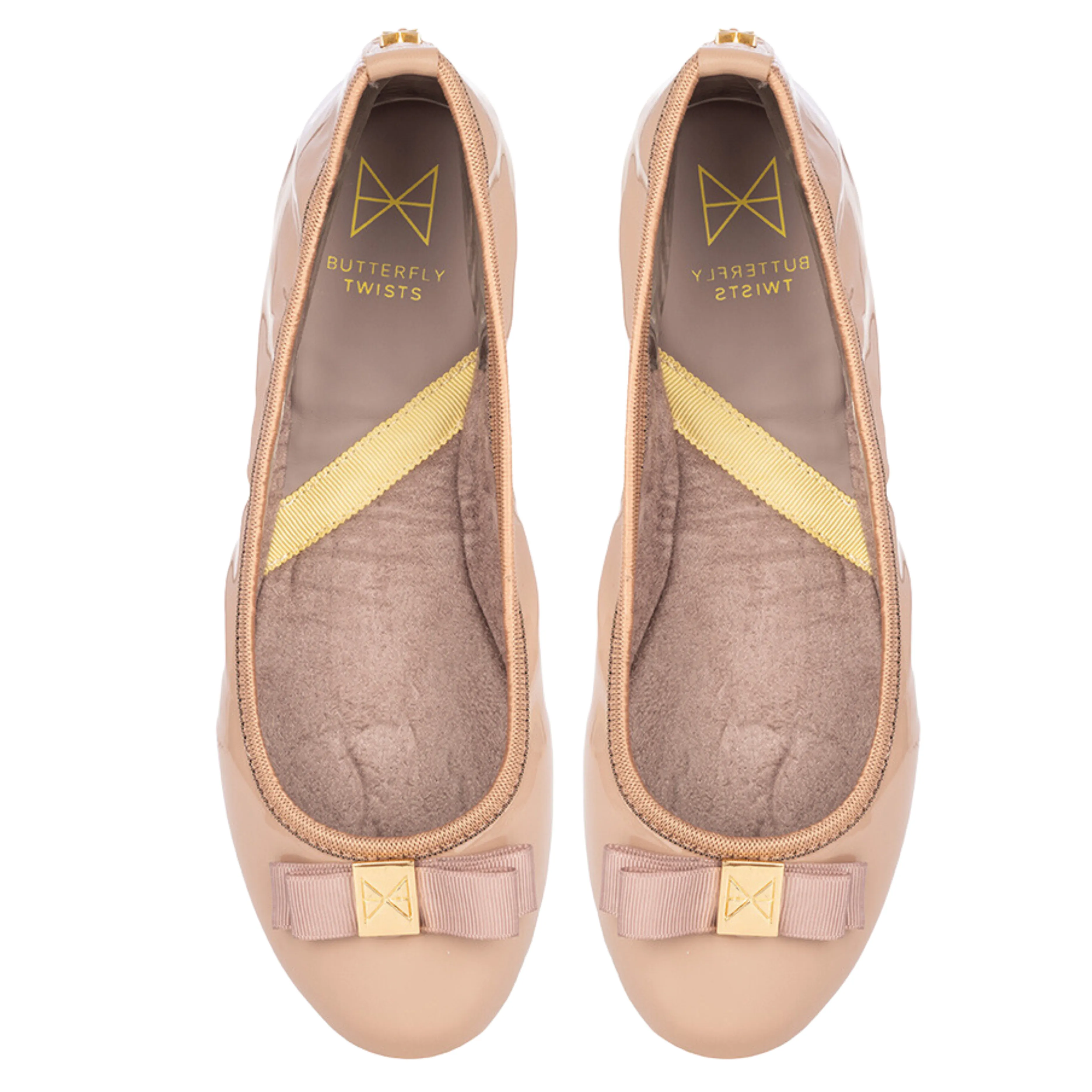 SHEA Ballet Flat Shoes - Natural Patent