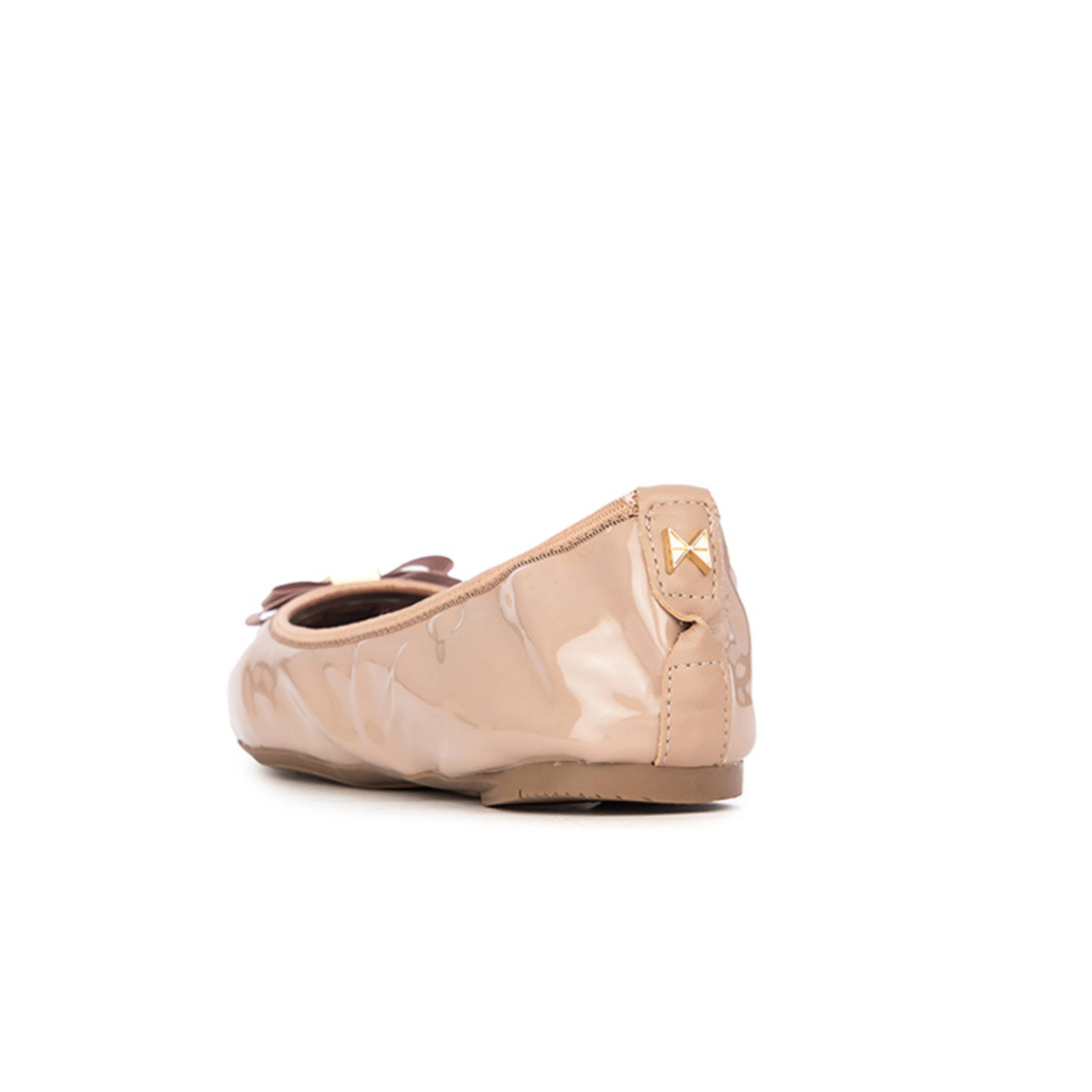 SHEA Ballet Flat Shoes - Natural Patent