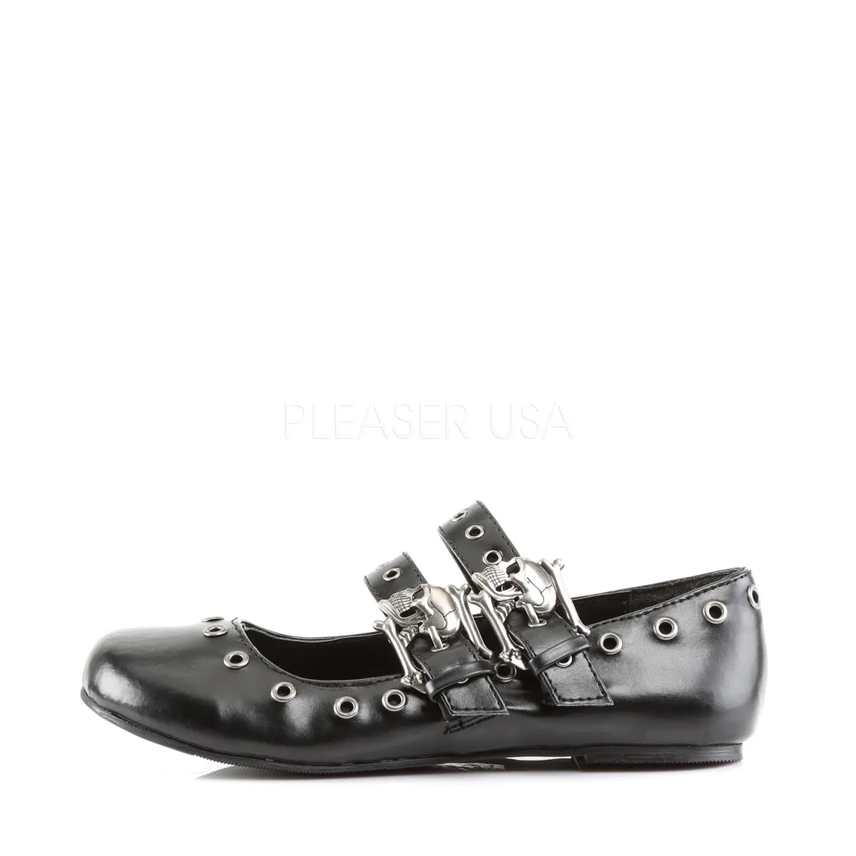 Skull Buckles Flats