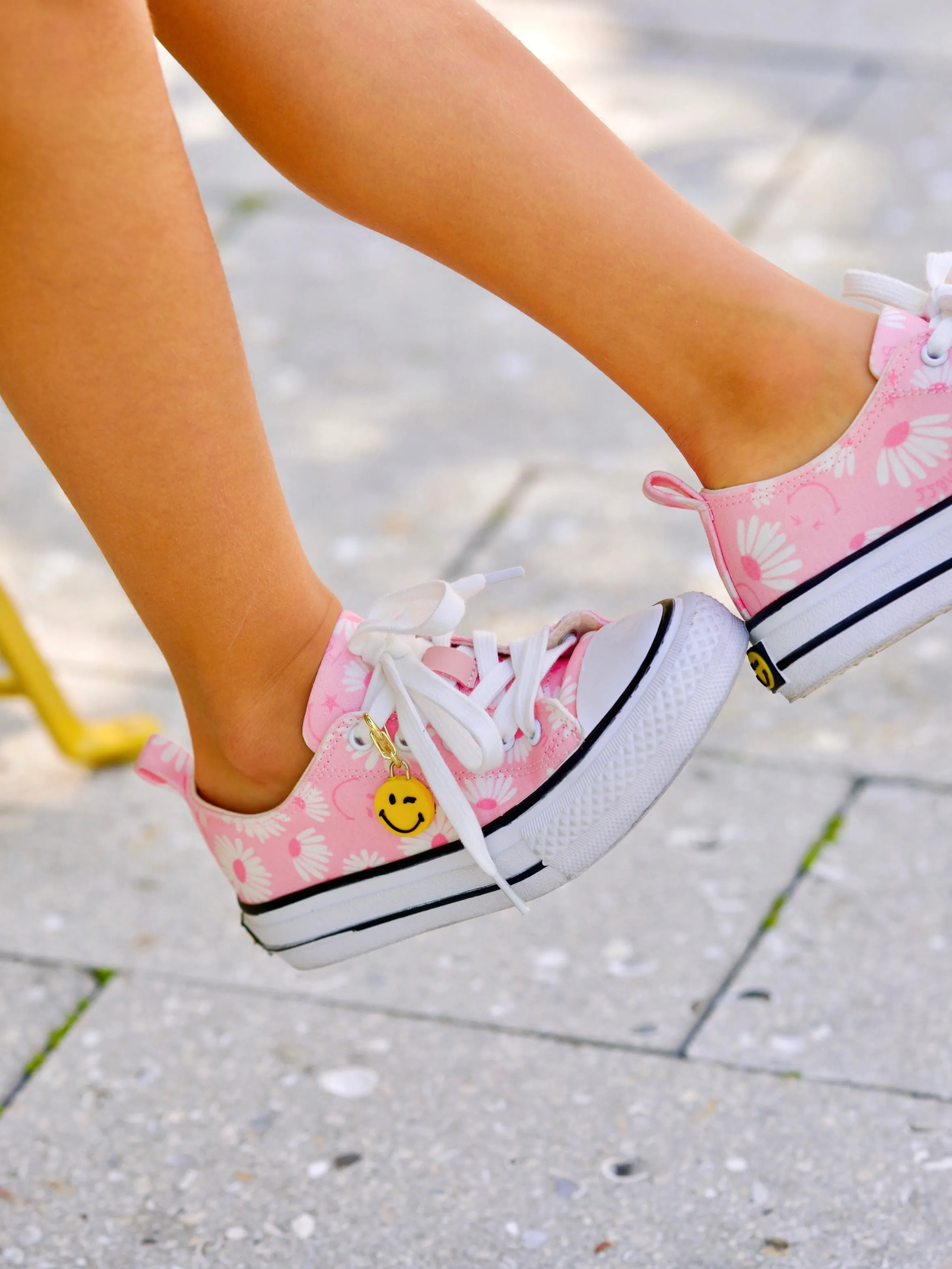 SmileyWorld  Flower Power Pink Canvas Sneakers