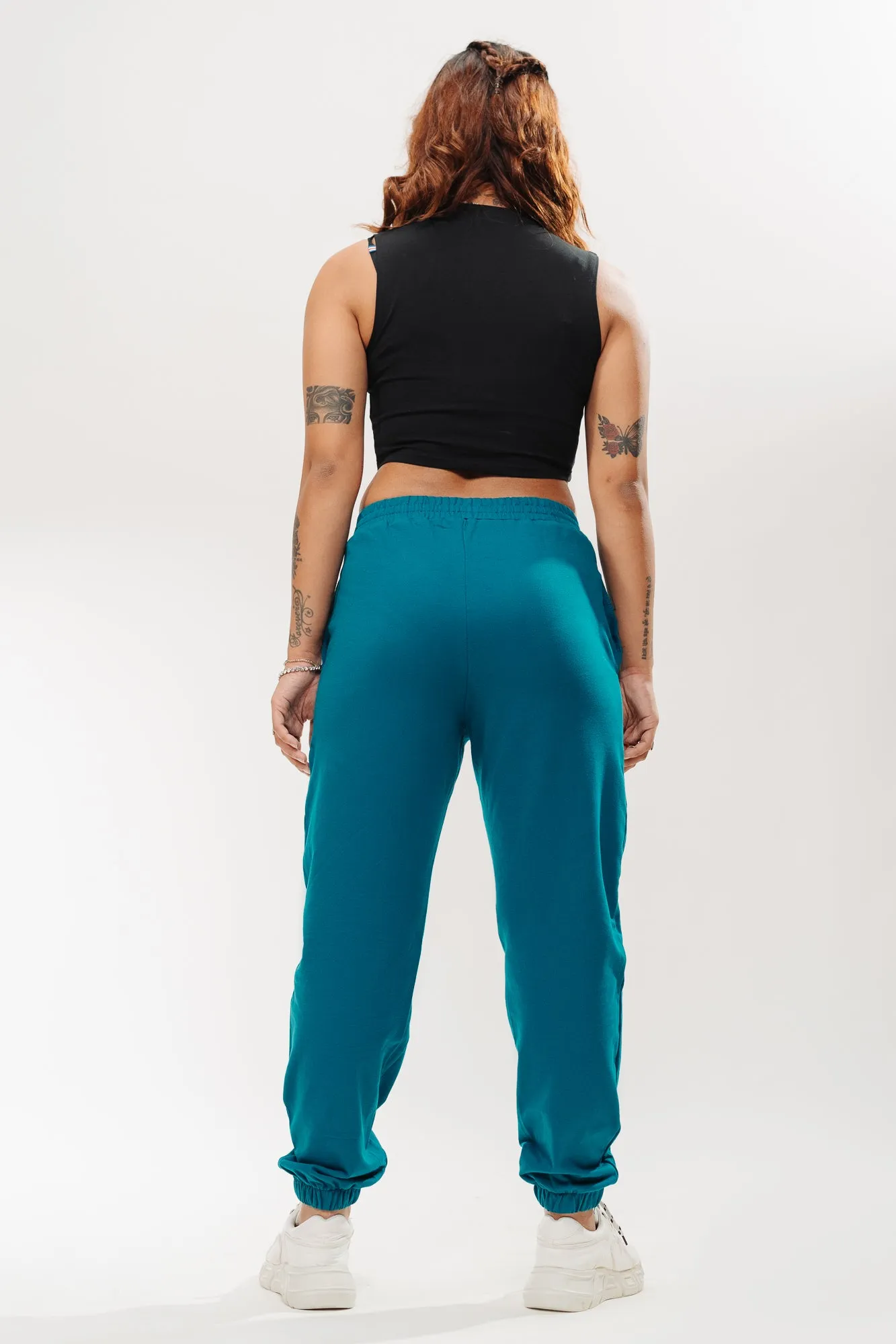 Teal Cotton Joggers