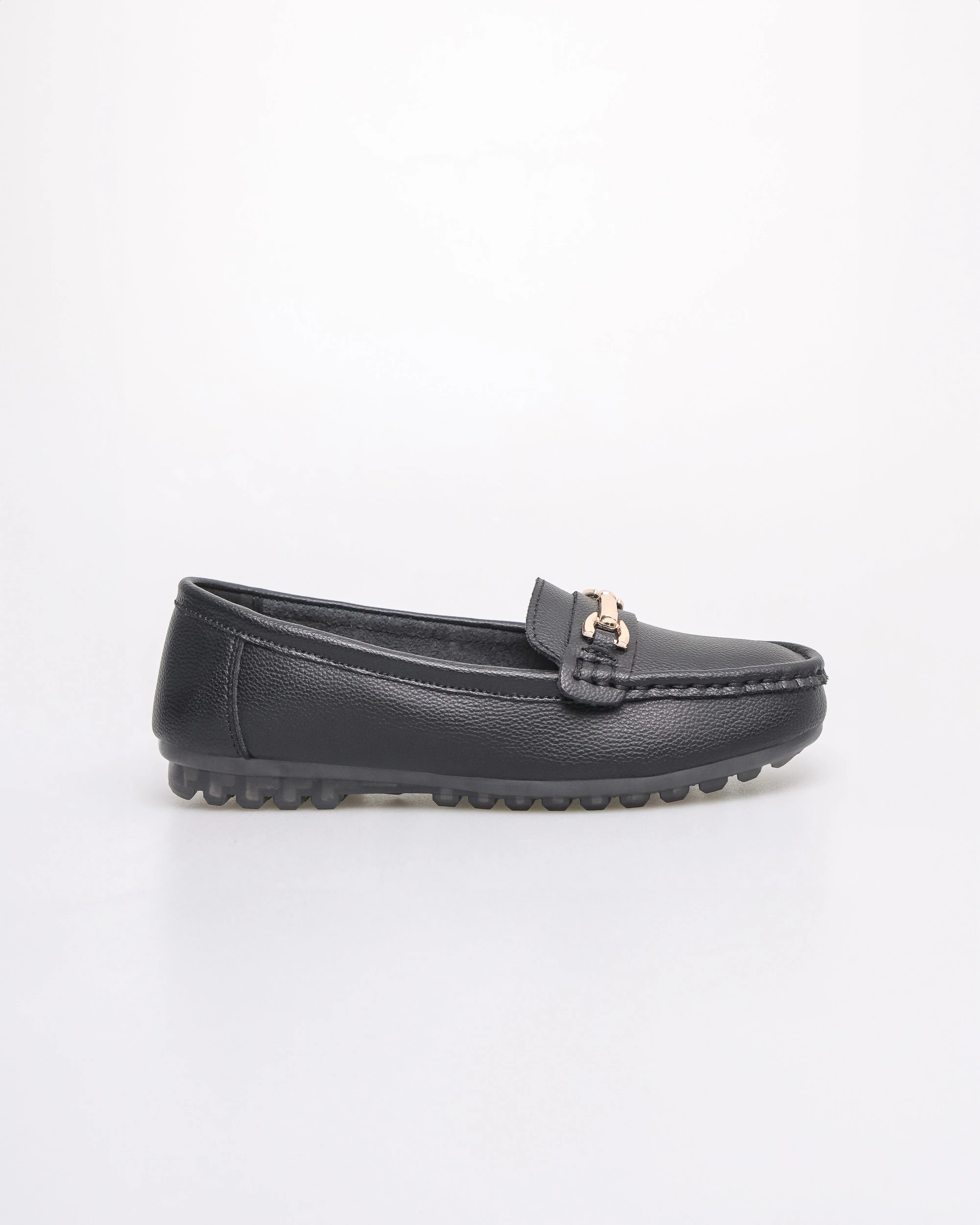 Tomaz YX200 Ladies Buckle Flats (Black)