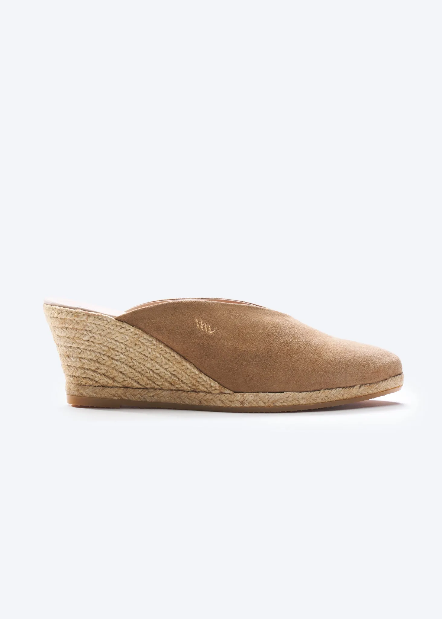 Truja Suede Espadrille Mule Wedges