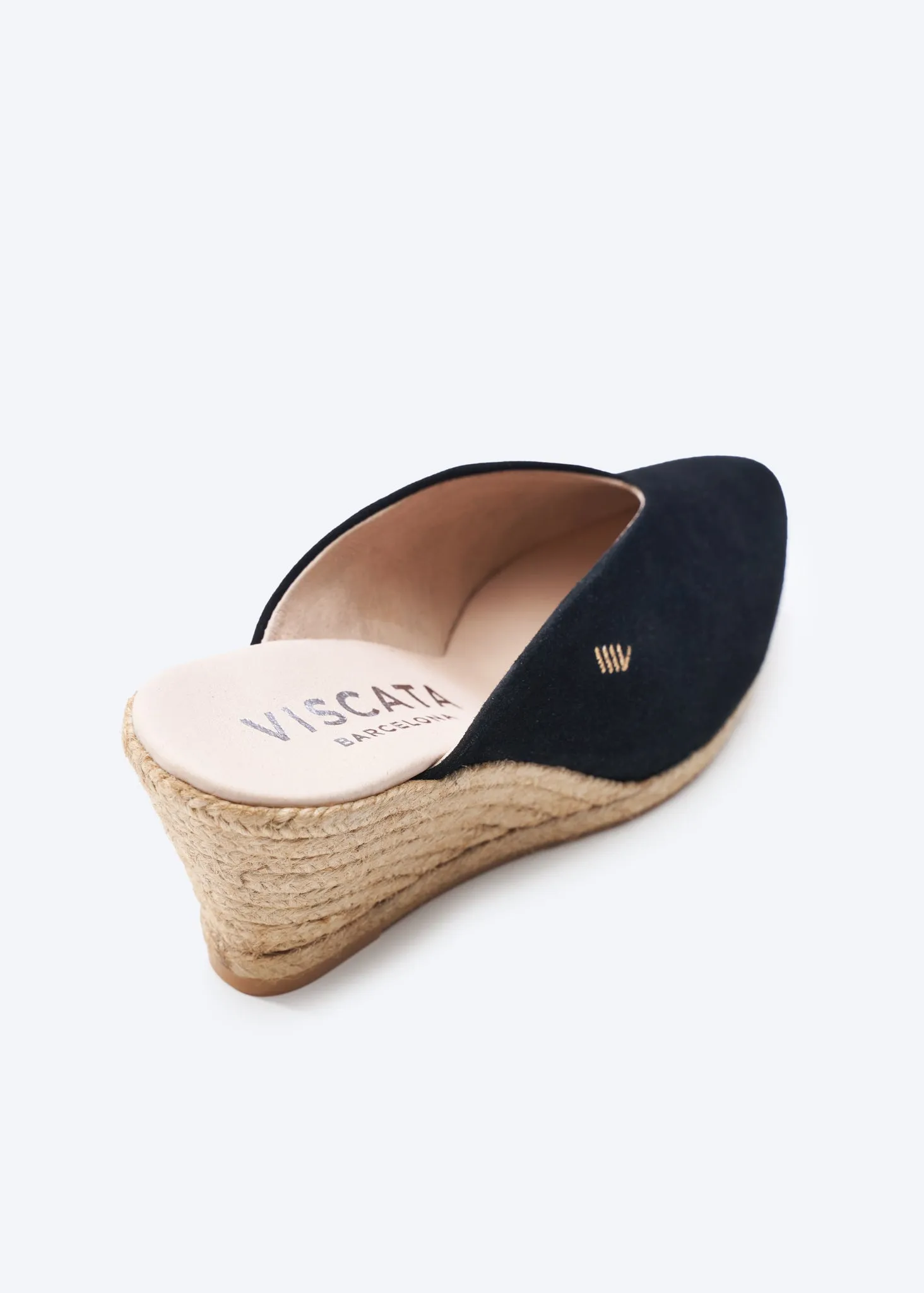 Truja Suede Espadrille Mule Wedges